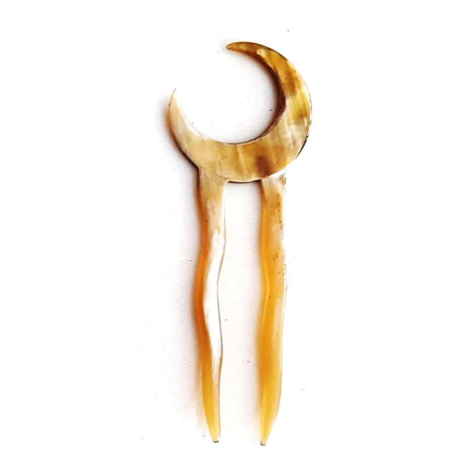 Charismatic Wanderlust Collection - Horn Hairpin Crescent Moon