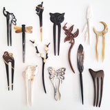 Charismatic Wanderlust Collection - Horn Hairpin Black Owl