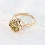 Round Druzy Gemstone Ring