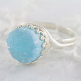 Round Druzy Gemstone Ring