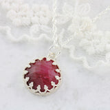 Round Faceted Gemstone Necklace