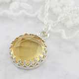 Round Faceted Gemstone Necklace