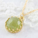 Round Faceted Gemstone Necklace