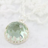 Round Faceted Gemstone Necklace