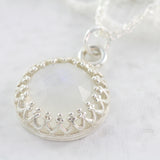 Round Faceted Gemstone Necklace