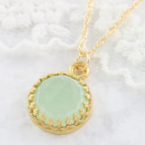 Round Faceted Gemstone Necklace