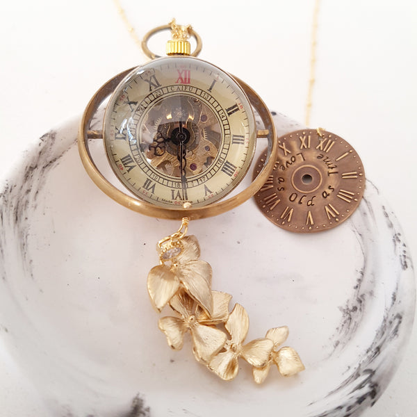 Japonicas L.O.V.E Collection - Love as Old as Time (Hand-Wind Clock)
