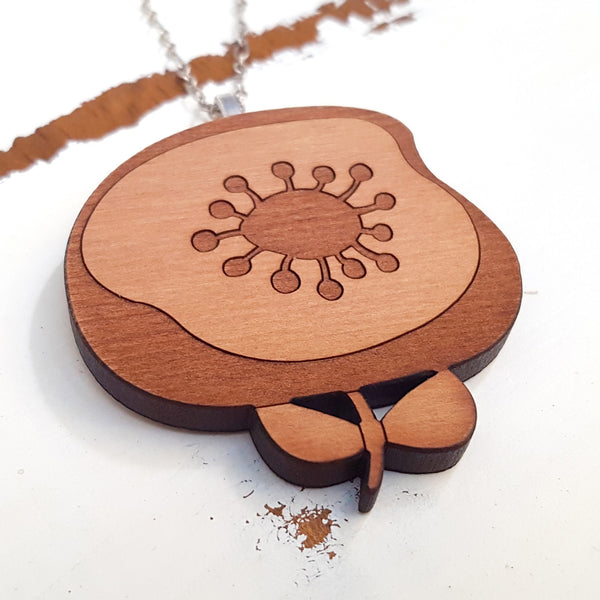 Flower Wood Necklace