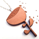 Flower Wood Necklace