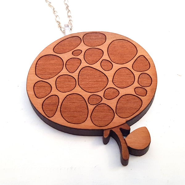 Flower Wood Necklace