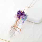 Tree of Life Collection - Multi-Gems Quartz Tree of Life Necklace