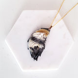 Charismatic Wanderlust Collection - Horn Necklace Love Feather