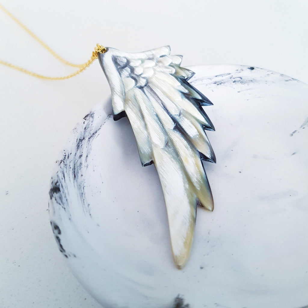 Charismatic Wanderlust Collection - Horn Necklace Angel Wing