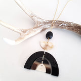 Charismatic Wanderlust Collection - Horn Necklace Lava Stone Over the Rainbow