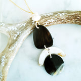 Charismatic Wanderlust Collection - Horn Necklace Shell Ebony Moon