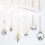 Adore Gemstone Collection - Aqua Aura Dreamcatcher Necklace