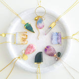Adore Gemstone Earrings Collection - Rainbow Pearl Black Quartz Tassel Earrings