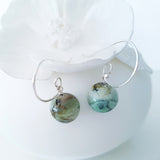Adore Gems Collection - Sterling Silver Earrings Round Tree Agate