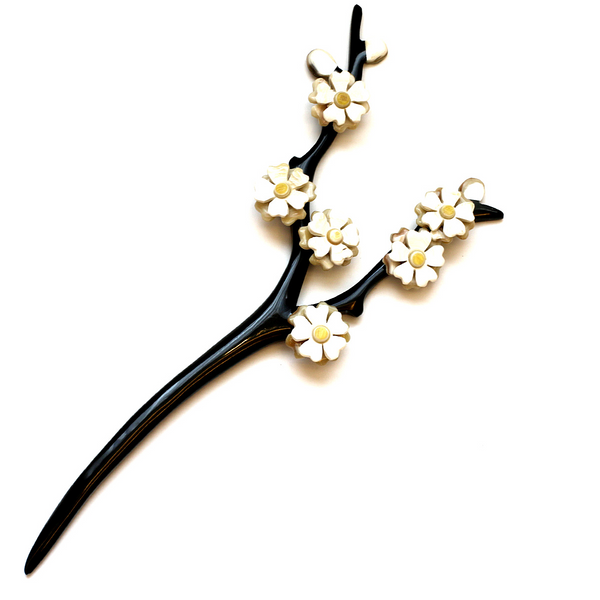 Charismatic Wanderlust Collection - Horn Hairpin Cherry Blossom - Soul Made Boutique
