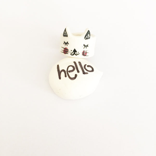 Ceramic Cat Ring - Soul Made Boutique