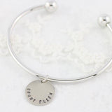 Amor Personalised Collection - Bangle Double Knot Small Disc - Soul Made Boutique
