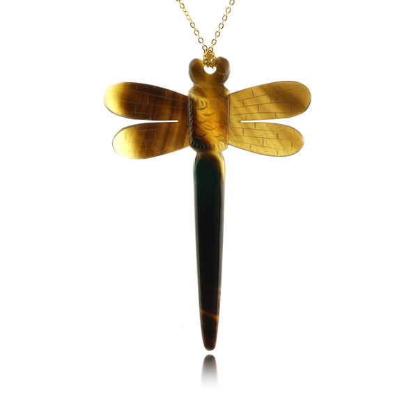 Charismatic Wanderlust Collection - Horn Necklace Dragonfly - Soul Made Boutique