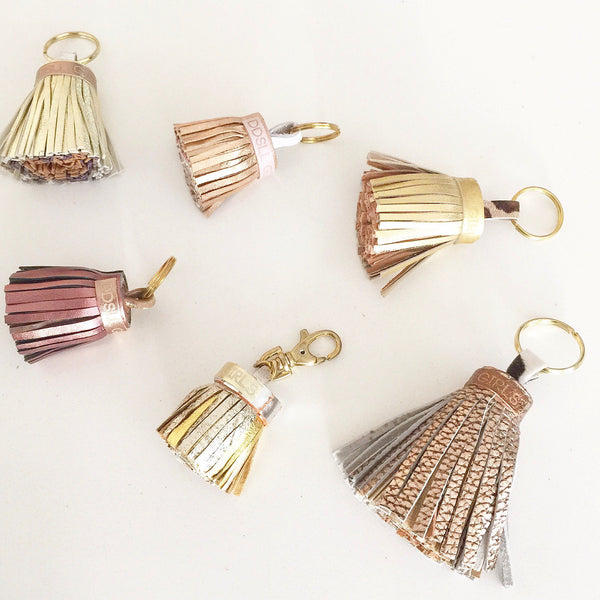 Leather Tassel Key Ring