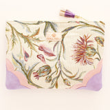 Floral Unique Leather Accents Clutch - Soul Made Boutique