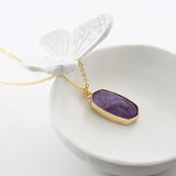 Adore Gemstone Collection - Amethyst Pendant Necklace - Soul Made Boutique
