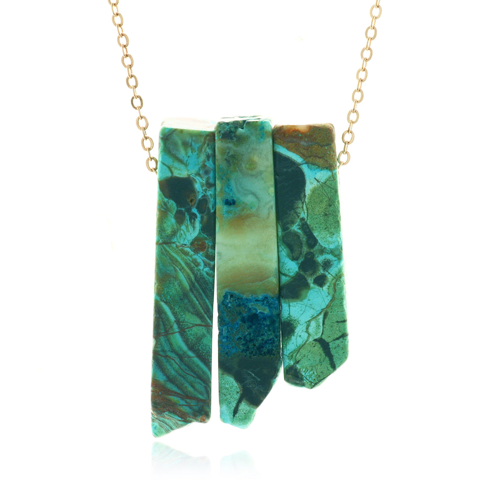 Adore Gemstone Collection - Agate Bar Strand Necklace - Soul Made Boutique