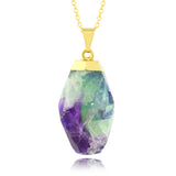 Adore Gemstone Collection - Fluorite Nugget Necklace - Soul Made Boutique