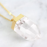 Adore Gemstone Collection - Quartz Pointed Necklace - Soul Made Boutique