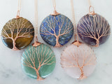 Tree of Life Collection - Tree of Life Round Gemstone Necklace