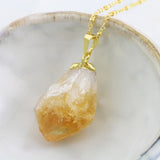 Adore Gemstone Collection - Citrine Raw Necklace - Soul Made Boutique