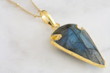 Adore Gemstone Collection - Labradorite Arrow Necklace - Soul Made Boutique