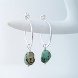 Adore Gems Collection - Sterling Silver Earrings Chrysoprase