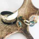 Charismatic Wanderlust Collection - Horn Necklace Moon Arc Natural - Soul Made Boutique