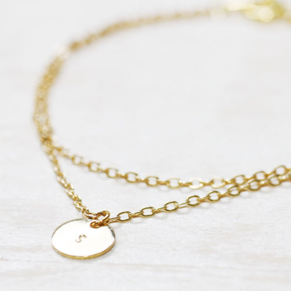 Amor Personalised Collection - Bracelet Layered Small Disc - Soul Made Boutique