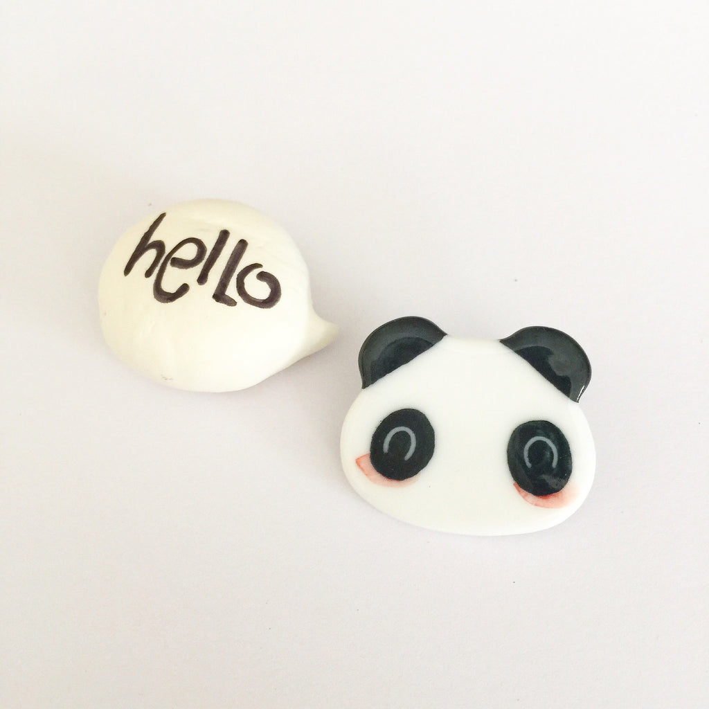 Ceramic Panda Brooch - Soul Made Boutique