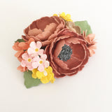 Floral Bouquet Paper Brooch