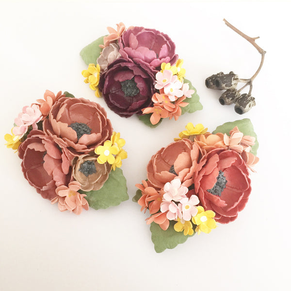 Floral Bouquet Paper Brooch - Soul Made Boutique