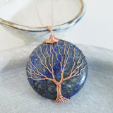 Tree of Life Collection - Tree of Life Round Gemstone Necklace