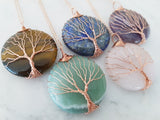 Tree of Life Collection - Tree of Life Round Gemstone Necklace