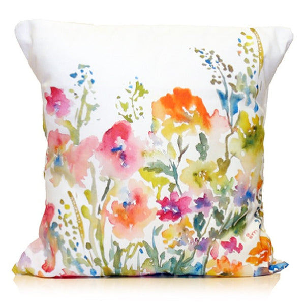 Watercolor Painting Floral Cushion Cover