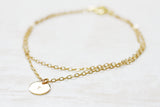 Amor Personalised Collection - Bracelet Layered Small Disc - Soul Made Boutique