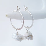 Glamorous Pearls Collection Earrings - Sterling Silver Earrings Irregular Pearl