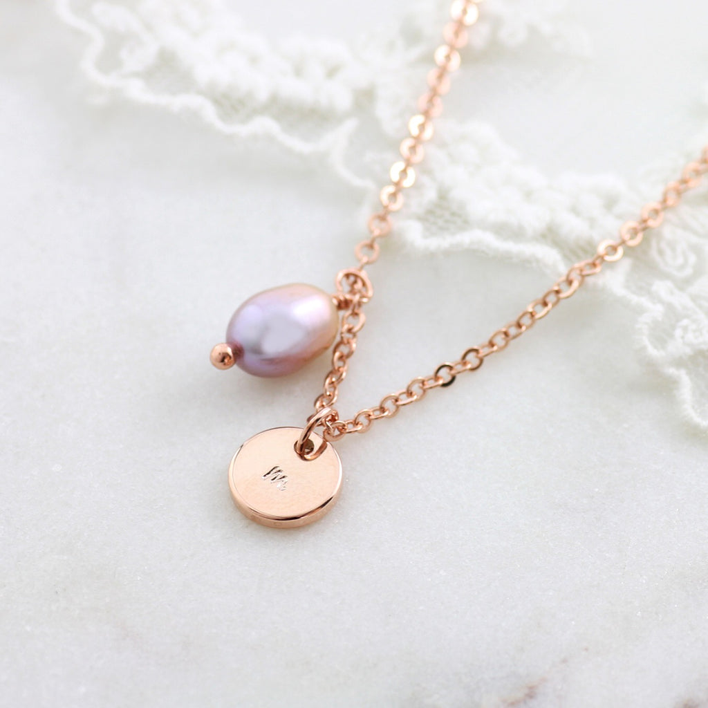 Amor Personalised Collection - Necklace Pearl Teardrop - Soul Made Boutique
