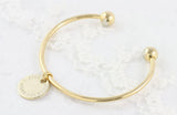 Amor Personalised Collection - Bangle Double Knot Large Disc - Soul Made Boutique