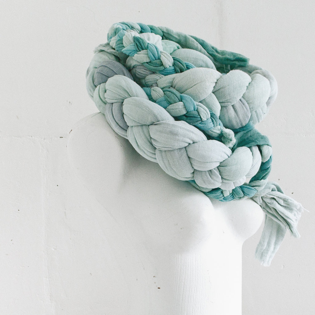 Hand Dyed Rustic Braided Scarf