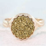 Adore Gemstone Collection - Druzy Round Pendant Ring - Soul Made Boutique